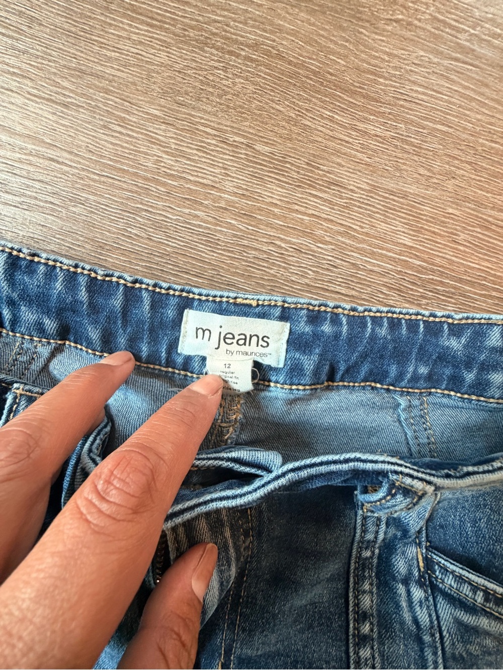 Maurices Wide-Leg Blue Denim Jeans - Picture 3 of 3